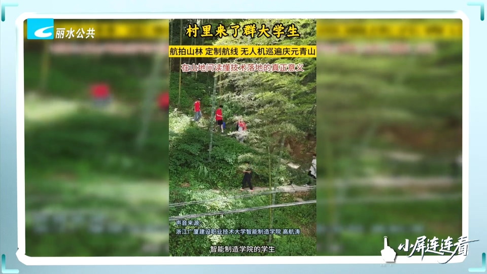 小屏连连看丨“飞阅”庆元山野 这群大学生用无人机记录田间百态