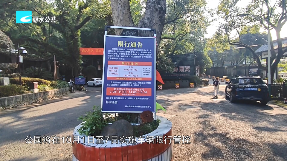 丽水白云国家森林公园国庆假期限行了